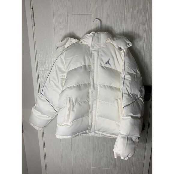 Jordan Other - Air Jordan x SUPREME Sail White Full Zip Puffer Jacket HF0828-133 Men’s size L